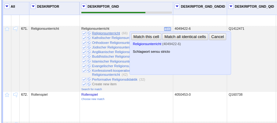 Screenshot OpenRefine